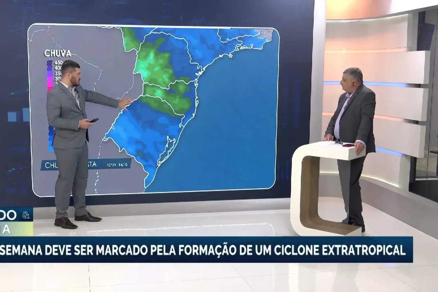 Ciclone extratropical deve causar chuvas intensas no sul do Brasil