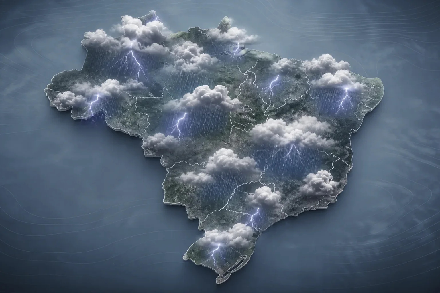 Zona de convergência intensifica chuvas no Norte, Centro-Oeste e Sudeste