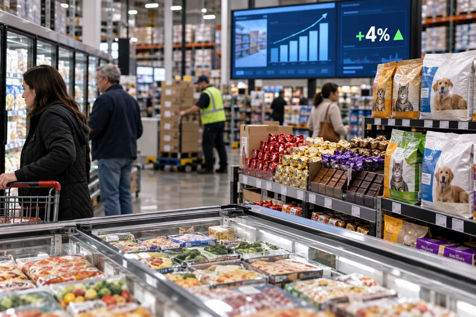 Imagem editorial ilustrativa sobre Nestlé amplia vendas em 4% no 3º trimestre e supera projeção do mercado