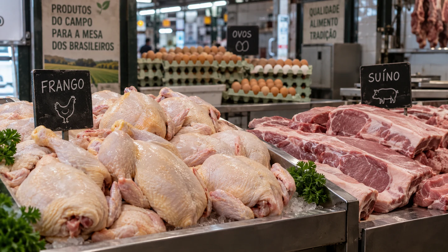 Imagem editorial representando: Preços das carnes sobem em outubro, mas frango leva vantagem; entenda