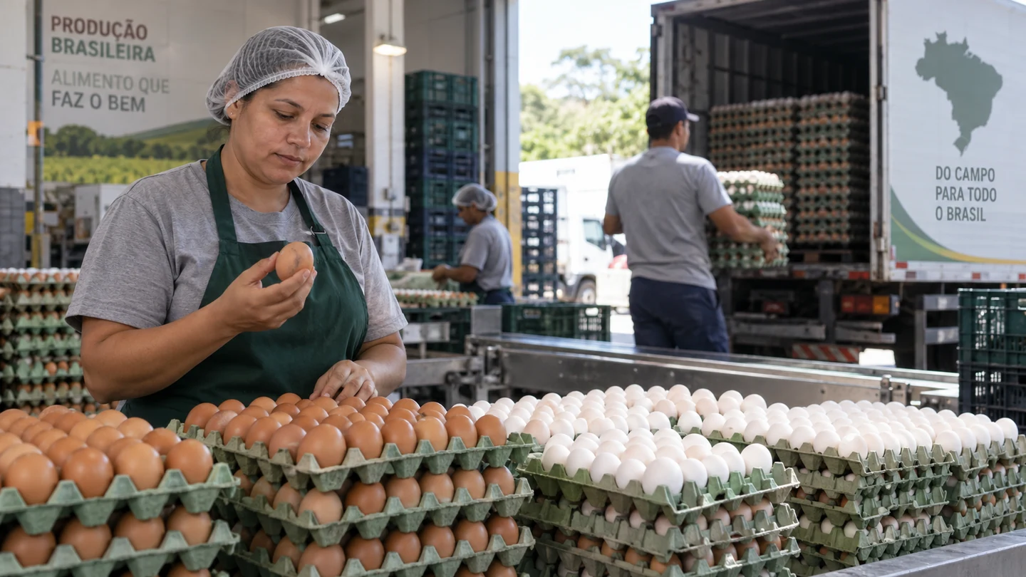 Imagem editorial representando: Preços dos ovos seguem estáveis na maioria das regiões